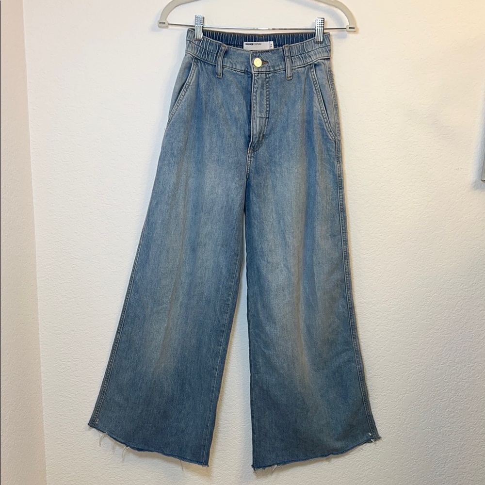 Garage Blue Flare Wide-Leg Jeans